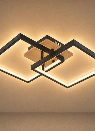 Люстра потолочная светодиодная valeso dk6589-2 led 41w черный+дерево