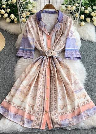 Платье в стиле суммерман с поясом😍