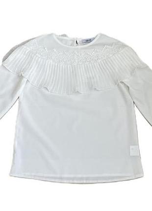 Блуза шкільна , біла “mevis” 5