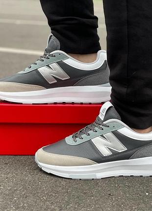 Кроссовки мужские new balance 370 grey демисезонные серые размер 40