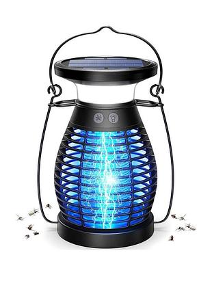 Солнечная led лампа-пастка для насекомых (solar bug zapper lantern) bk-21