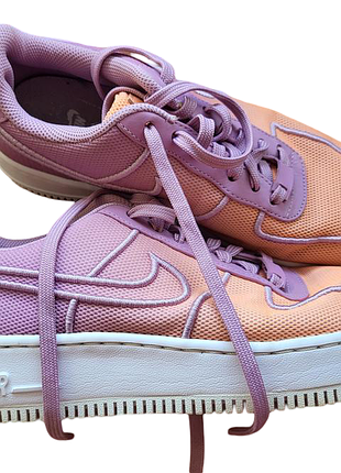 Стильные кроссовки nike air force в нежном лилово-розовом цвете