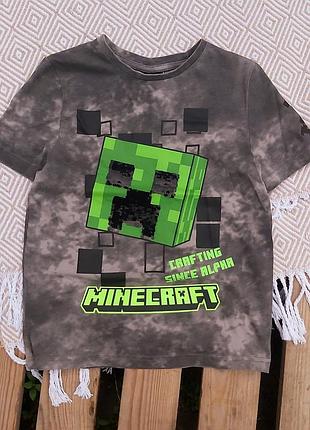 Футболка minecraft на хлопчика 7-8 років 🦎