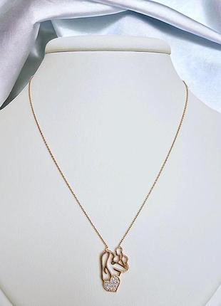 Золотое колье «мать» (45см) кол01358