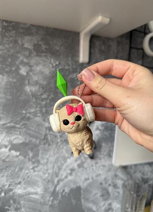 Котик сімс брелок, кіт, шопинг модный лук