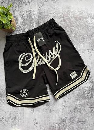 Шорты stussy черные мужские