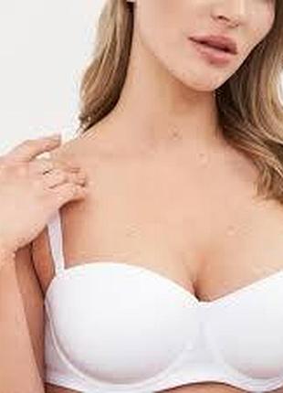 Бюстгальтер с уплотненной чашкой lormar naturale fascia 80b, белый