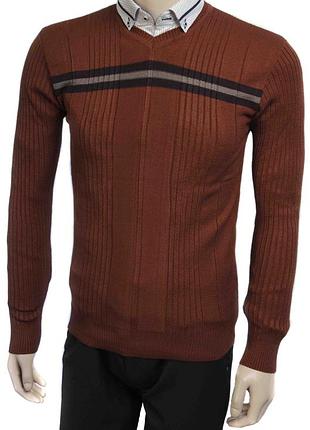 Светр "veldino". теракотовий. чоловічі. турция (s/m, l/xl) xl