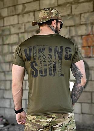 Футболка мужская born of war viking soul оливковое