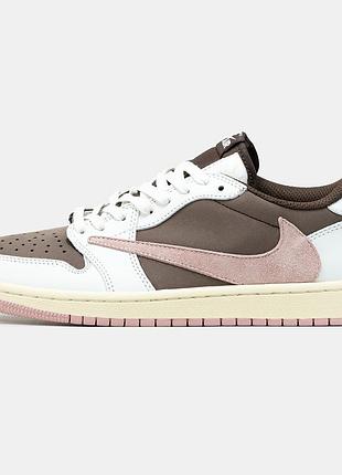 Женские кроссовки nike air jordan 1 low x travis scott 36-37-38-40-41