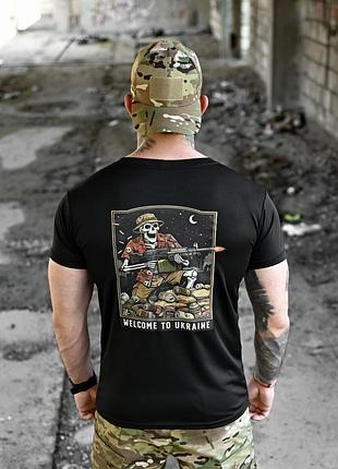 Футболка мужская born of war welcome to ukraine черная