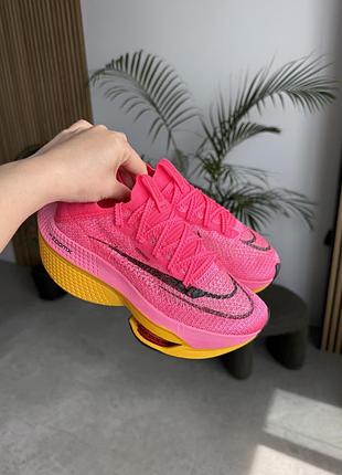 Женские кроссовки nike air zoom alphafly next 2 pink yellow 36-37-38-39-40-41