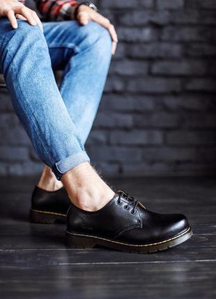 Туфлі чорні доктор мартінс, dr martens 1461 low4 фото