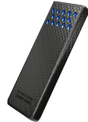 Зовнішній зарядний пристрій power bank nitecore carbo 10000 gen2 (30w, qc 3.0, 10000mah), чорно-синій