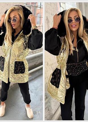 Женский rостюм тройка с жилеткой paparazzi fashion. oversize.