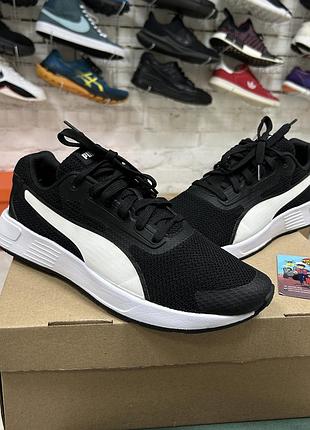 Чоловічі кросівки puma taper для бігу тренувань залу спортивні оригінал чорно-білі базові сітка легкі літні бу 42 р бігові якісні класичні
