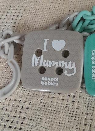 Цепочка для пустышки canpol babies из серии "i love mummy"