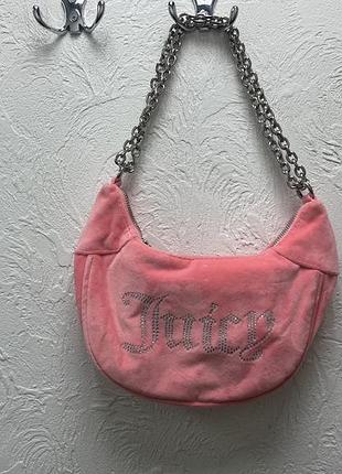 Велюрова сумка juicy couture розова