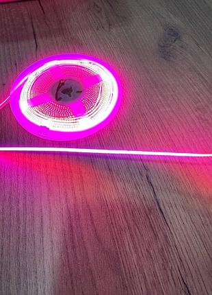 Cob led 5v лента 3mm розовый