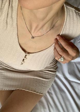 Бавовняна фактурна молочна сукня h&m