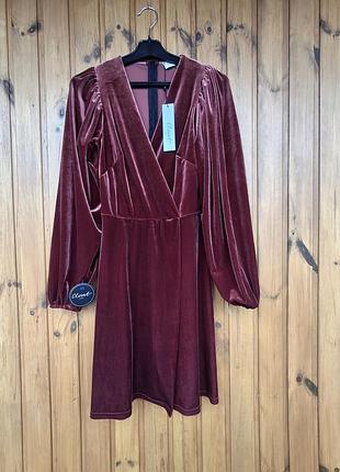 🌟 роскошное бархатное платье closet london в цвете rust (теракотовый).