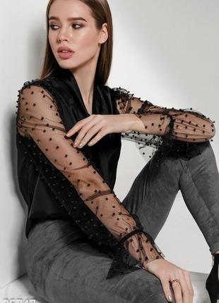 Эффектная шелковая блуза