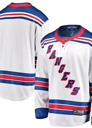 Fanatics white new york rangers away breakaway jersey xs