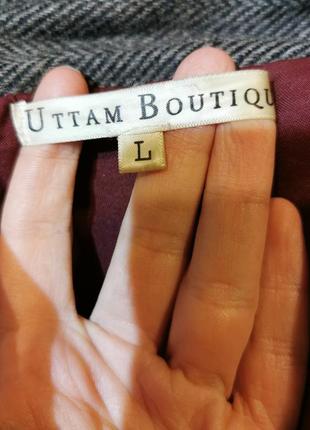 Вовняне пальто uttam boutique шерсть ялинка з вишивкою квіти демісезонне в стилі бохо7 фото