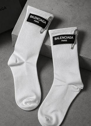 Женские носки balenciaga с декоративной булавкой, носки баленсиага 36-40 белые