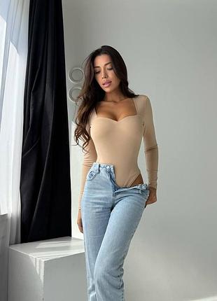 Боді push-up ao708 бежевий s/m