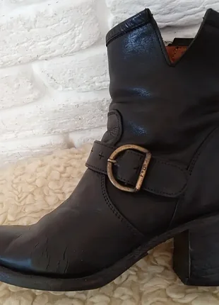 Fiorentini+baker итальянские кожаные байкерские женские черные ботинки eu 35