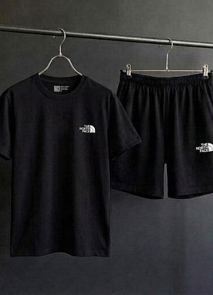 Спортивный костюм летний tnf черный и белый