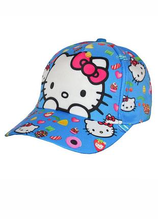 Кепка дитяча для дівчаток hello kitty блакитна