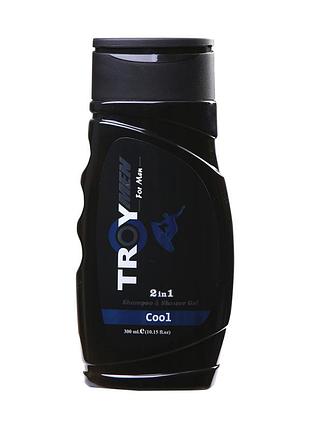 Чоловічий шампунь для волосся та тіла troymen cool, 300 мл