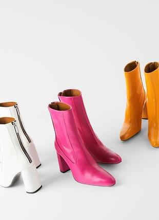 Шкіряні ботильйони zara, 40 p
