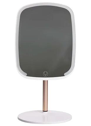 Косметическое зеркало с led подсветкой и сенсорным управлением 33 см usb белый ku-715