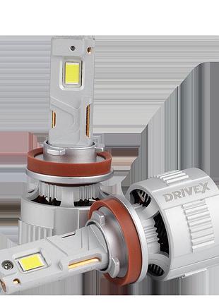 Led лампи автомобільні drivex hyper-01 h11 166w 9-32v 6k к-т.