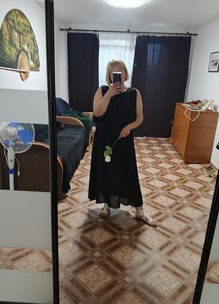 Шифонова сукня великого розміру плаття довге батал.