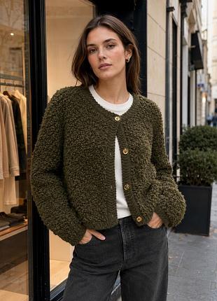 Оливковий кардиган massimo dutti m оригінал