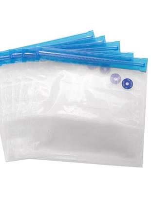 Вакуумные пакеты vacuum bag для пищевых продуктов с застежкой и клапаном 6 шт 21 х 22 см (r37418-22)