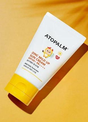Сонцезахисний крем для дітей atopalm zinc mild up sun cream spf50+ 50 ml