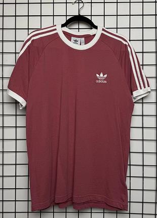 Adidas originals 3-stripes california tee rose | розмір l