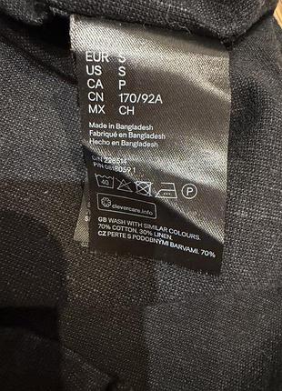 Рубашка лен h&m 3