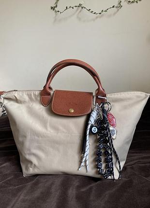 Сумка тоут longchamp le pilage  м
