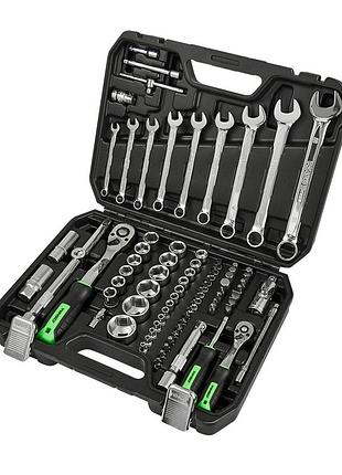 Профессиональный набор инструментов в кейсе winso pro 1/2", 1/4" 72 t, cr-v, 82 ед.
