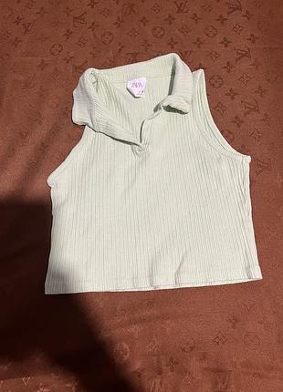 Топ  ніжно салатовий zara
