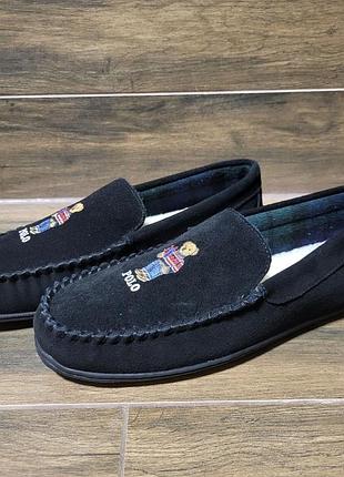Оригинальные мокасины слиперы polo ralph lauren collins bear