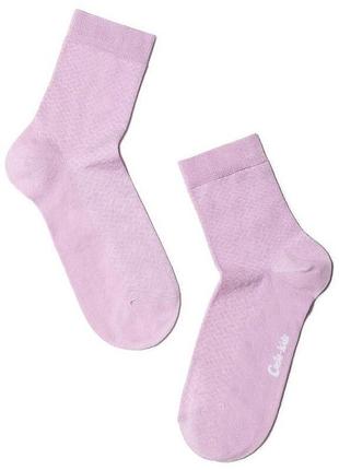 Носки детские conte-kids class (151) тонкие 22 (33-35), сиреневый
