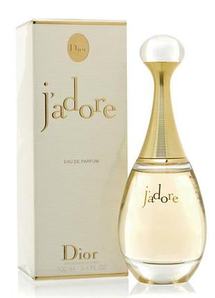 Christian dior j’adore 100 мл духидля женщин — изысканный цветочно-фруктовый аромат с нотами персика, жасмина и ванили