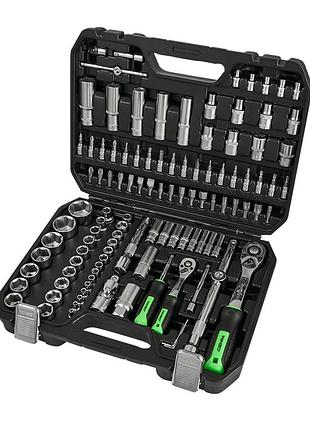 Профессиональный набор инструментов в кейсе winso pro 1/2", 1/4" 72t, cr-v, 110ед.